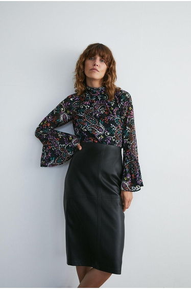 Easy Faux Leather Pencil Skirt