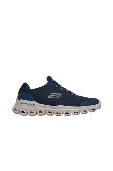 Glide-Step Glide-Step Textured Mesh Round Stretch Lace Slip On W/ Acmf Navy