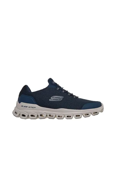 Glide-Step Glide-Step Textured Mesh Round Stretch Lace Slip On W/ Acmf Navy