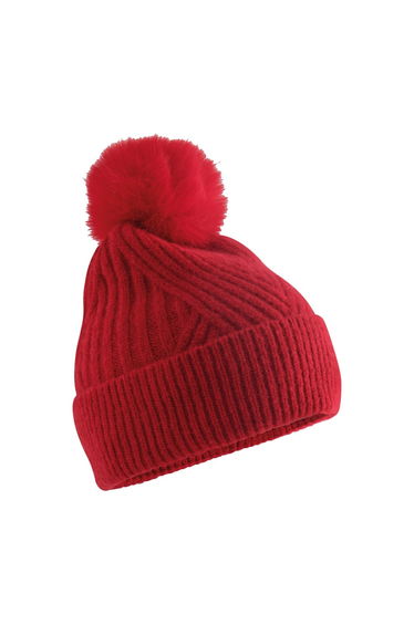 Beechfield Womens/Ladies Snow Luxe Beanie - Classic Red