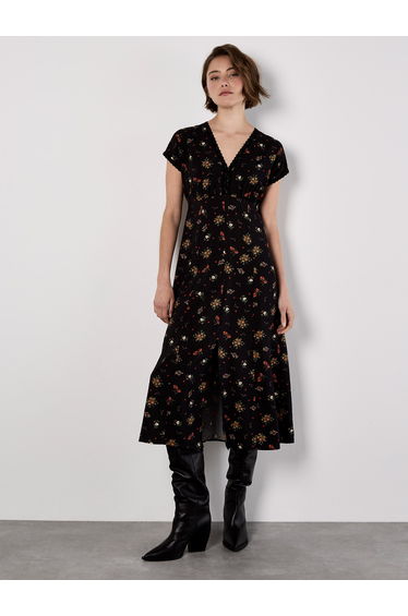 Floral Heart Midi Dress