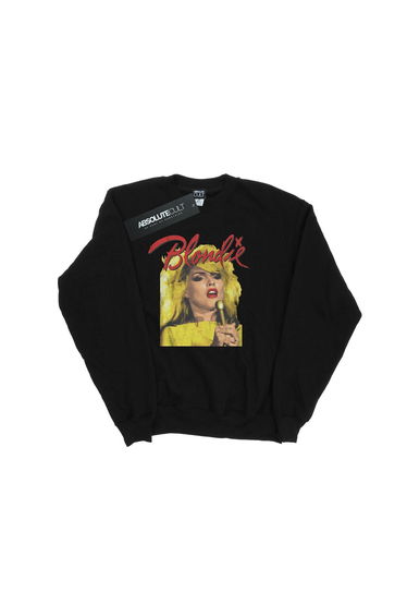 Blondie Girls Singing With Mic Sweatshirt - Black