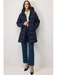 HOODED OVILTED COAT - 1