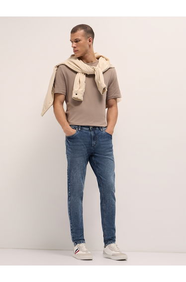 Men Cotton Blend Mid Rise Skinny Fit Jeans