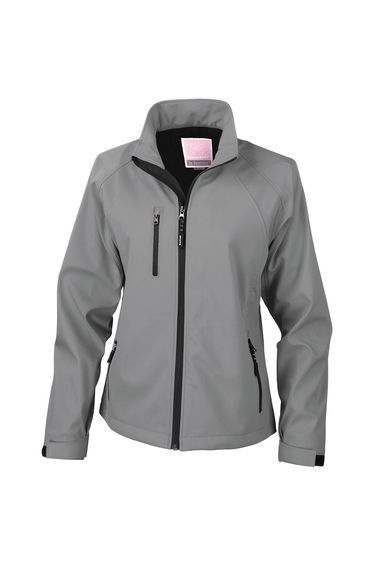 Result Womens/Ladies Soft Shell Jacket - Silver Grey