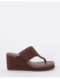 Wedged Toe Post Sandals Wide Fit - 1