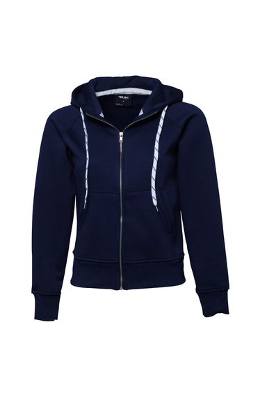 Tee Jays Womens/Ladies Full Zip Hooded Sweatshirt - Navy Blue