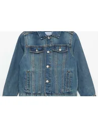 Denim Jacket with Button Fastening BLUE - 1