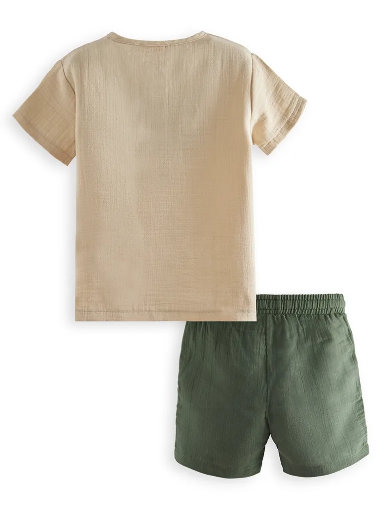 Kaplan Summer Boy's Muslin Shorts Set - 2