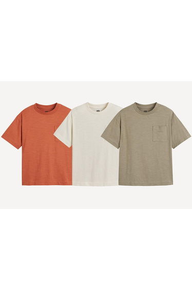 Pack of 3 T-Shirts with Short Sleeves