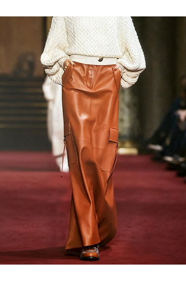 Column Pockets Solid Color Skirts Bottoms