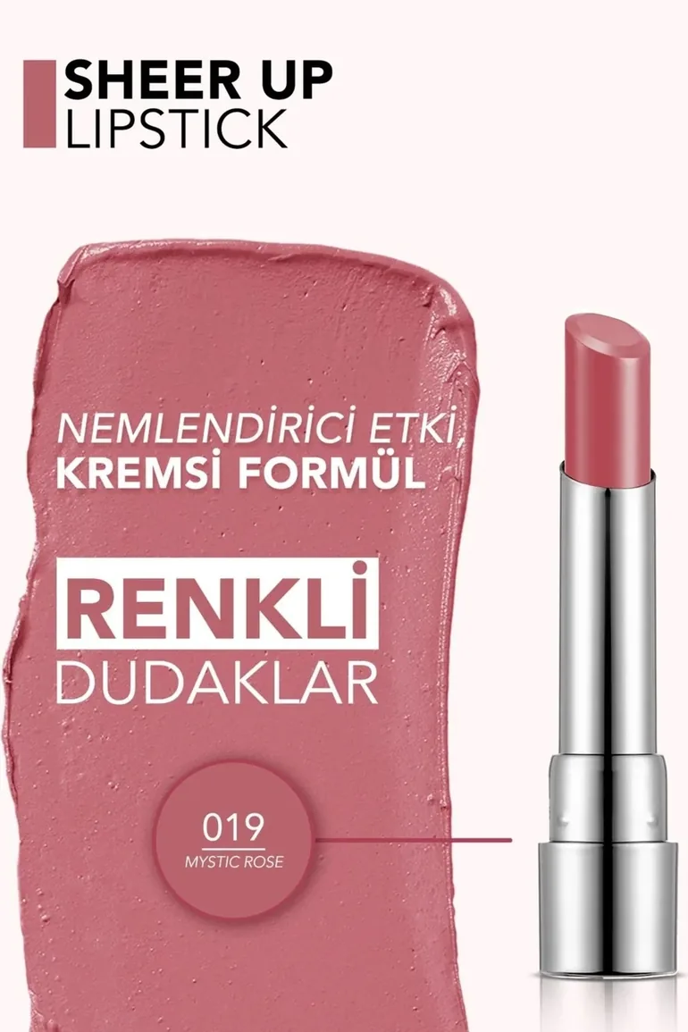 Nemlendirici Parlak Ruj - Sheer Up Sls. - 019 Mystic Rose - 2
