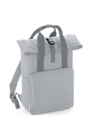 Bagbase Unisex Adult Roll Top Twin Handle Backpack - Light Grey