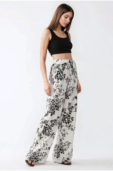 Wide Leg Printed Pants
