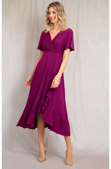 Waterfall Dress (Plum Wine)