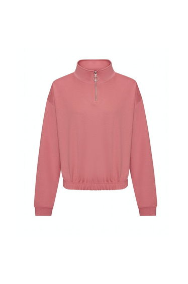 Awdis Womens/Ladies Just Hoods Crop Sweatshirt - Dusty Rose