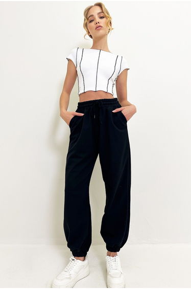 Sweatpants - Black - Joggers