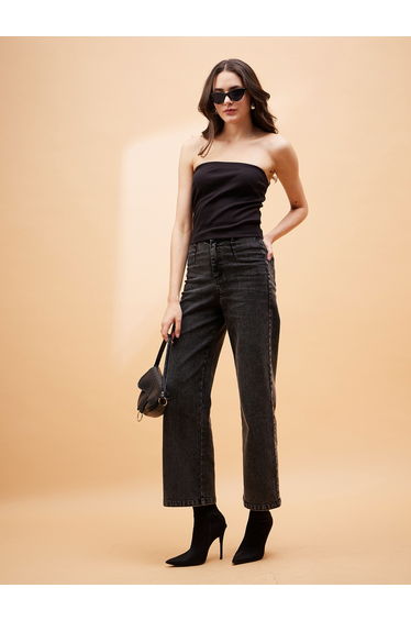 High Rise Front Dart Jeans with Back Pockets