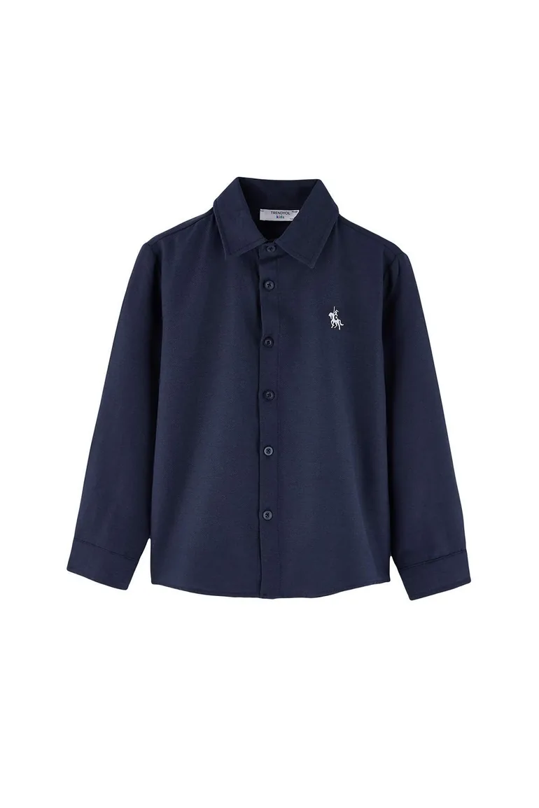 Navy Blue Long Shirt - 3