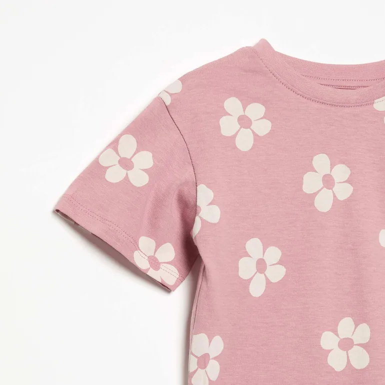 Printed jersey 2-piece short pyjamas PINK - 3