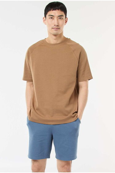 Lightweight fleece Bermuda shorts BLUE