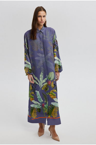 PATTERNED SHIRT DRESS