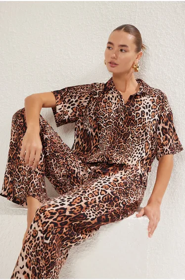 Multicoloured Animal Weave 100% Viscose