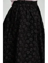 Floral Textured Midi Bubble Skirt - 3