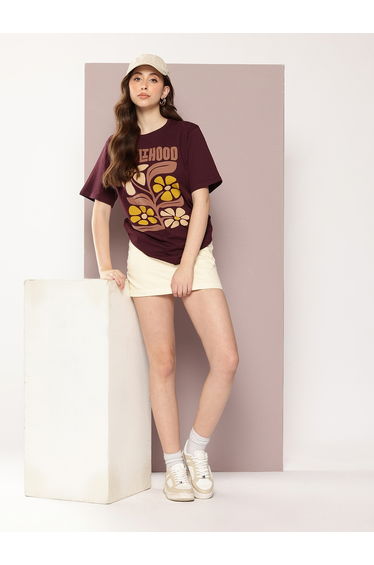 Women Oversized Crew Neck T-Shirt