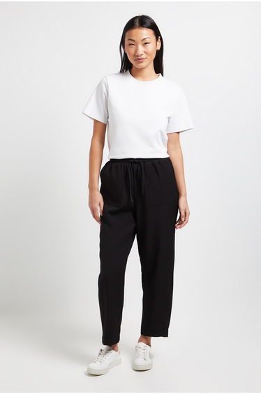 Petite Pull On Barrel Leg Trouser