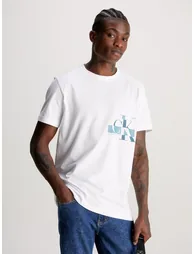 Calvin Klein GLITCHED CK LOGO TEE, YAF, S