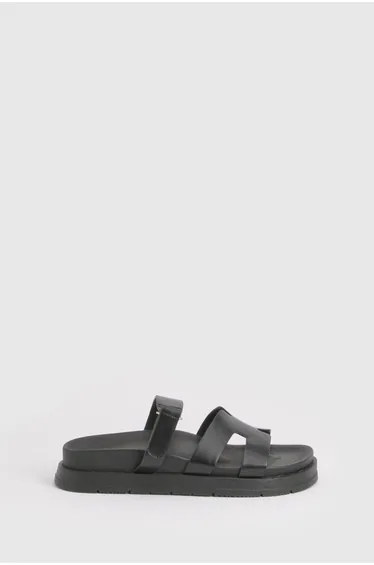 Cut Out Platform Sliders - black