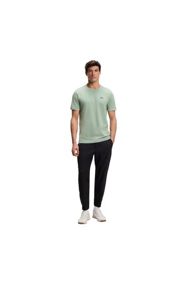 Boss Mens Hbg Taul Cotton Regular T-Shirt - Green