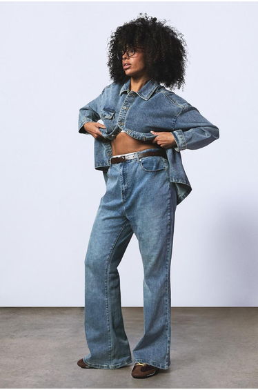The Plus Flare Jean - vintage wash