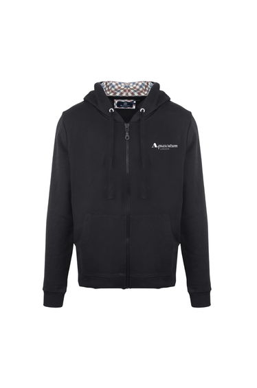 Aquascutum Mens Casual Hoodie - Black