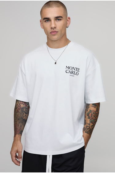 Monte Carlo Grand Prix Oversized T-shirt - white