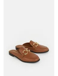 Leather Open Back Slip-on Loafer - 3