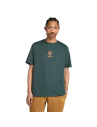 تيشيرت رجالي بأكمام قصيرة بطبعة لون أخضر