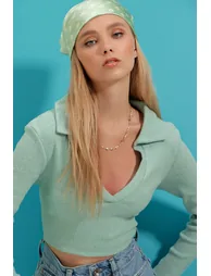 Blouse - Green - Fitted