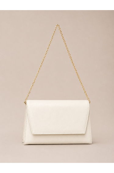 Leather Look Chain Strap Women's Hand and Shoulder Bag – Stylish Portfolio Clutch