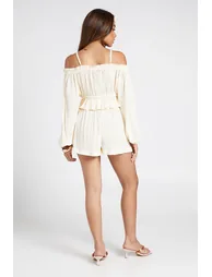 Textured Beach Short - ecru - 1