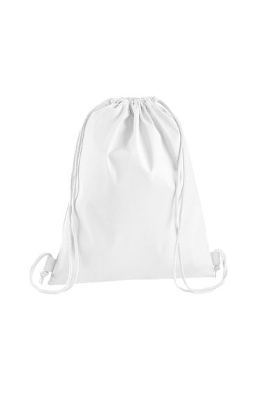 Westford Mill Premium Cotton Drawstring Bag - White