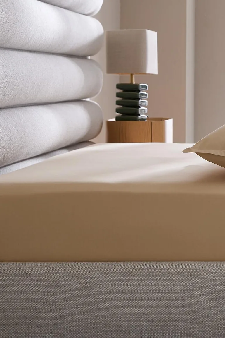 شرشف سرير قطن بحواف مطاطية بإرتفاع 30سم