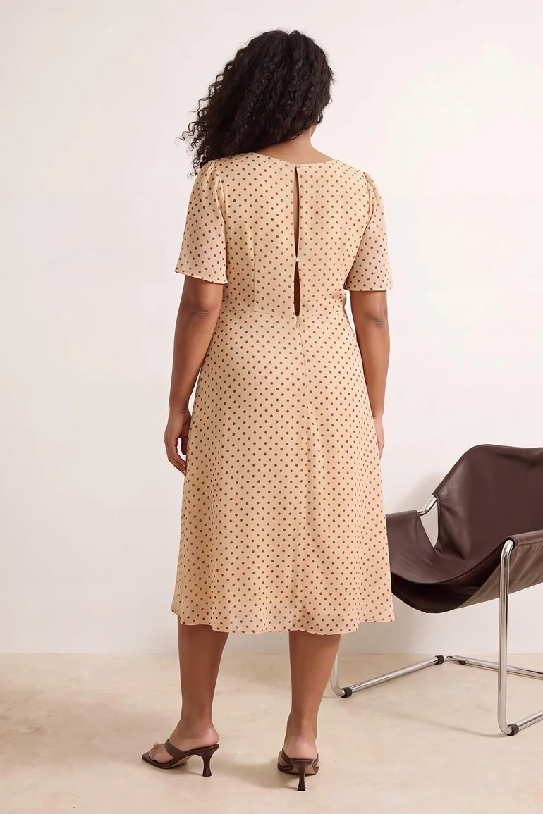Ecru Woven Plus Size Dress - 2