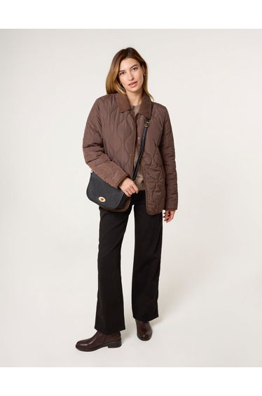 Quilted Cord Collar Coat