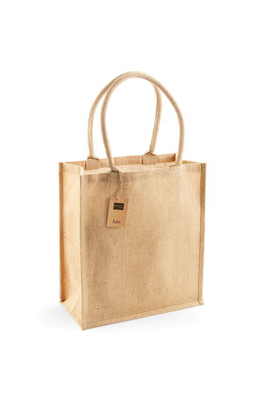 Westford Mill Jute Boutique Shopper Bag (19L) (Pack of 2) - Natural