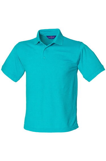 Henbury Mens Short Sleeved 65/35 Pique Polo Shirt - Turquoise