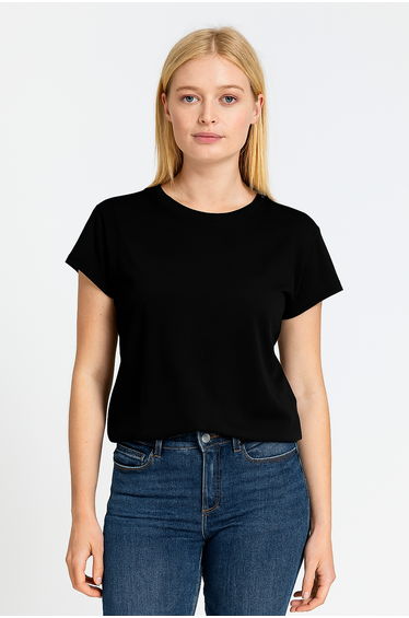 Womens/Ladies Box T-Shirt - Black