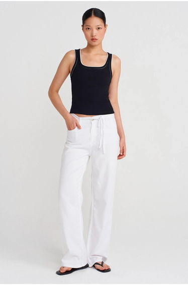 Dilvin Women's Ribbed Cotton Cami Blouse