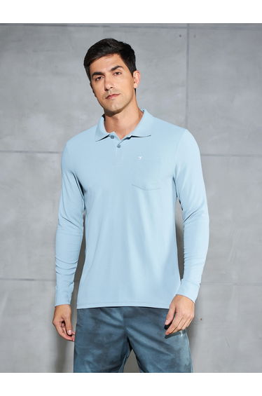 Solid Polo T-Shirt with Pocket Detail